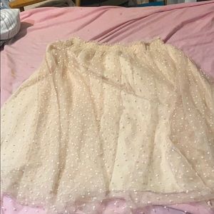 LC Lauren Conrad Snow White Flared Midi Skirt
